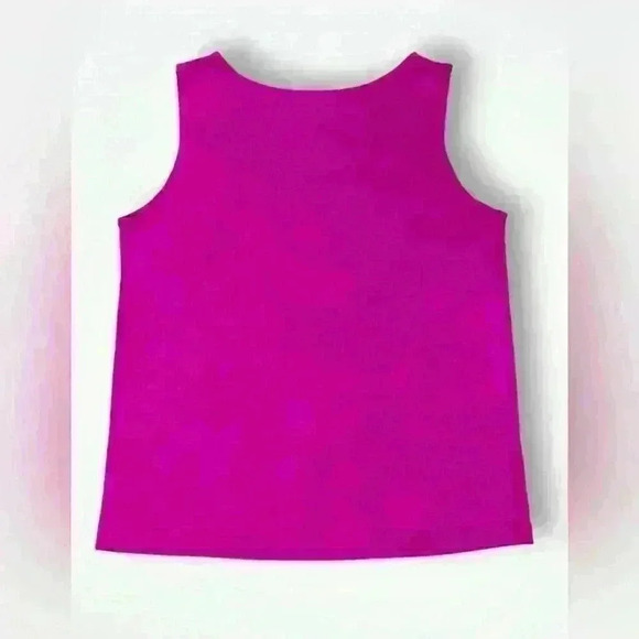 Womens Sleeveless Fuchsia Large Top FLATTERING SMOOTH CONTOUR No Iron - Picture 4 of 8